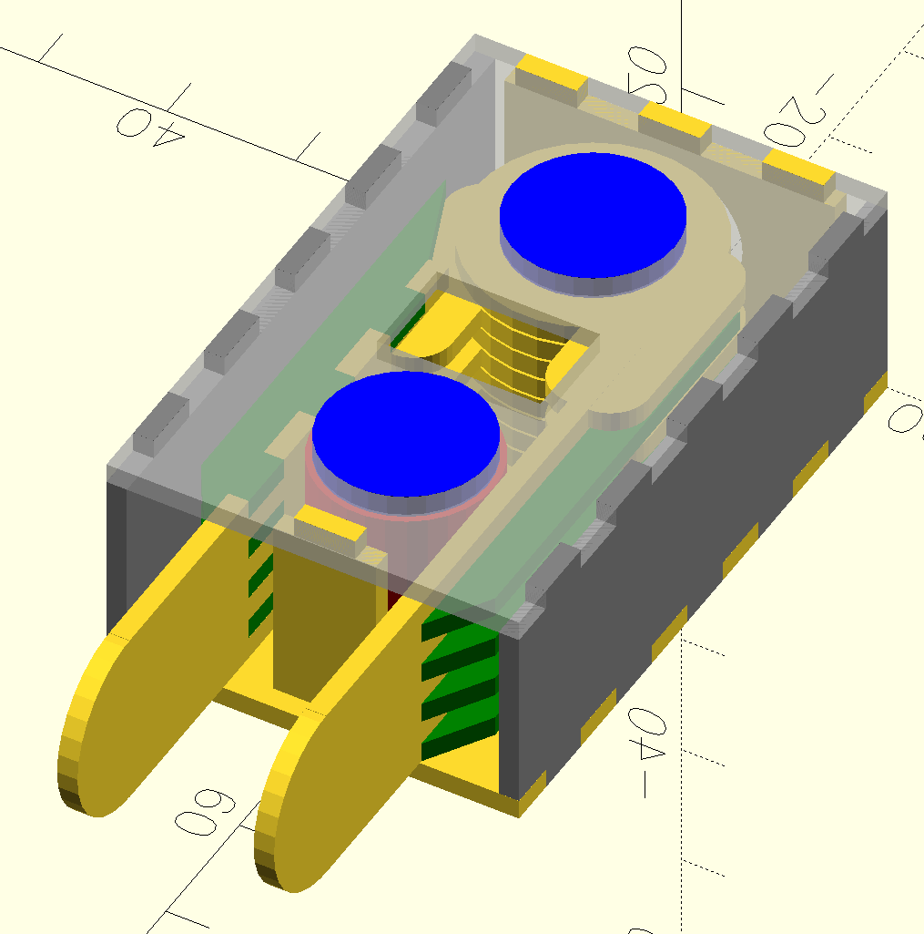semi-transparent assembly